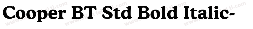 Cooper BT Std Bold Italic字体转换